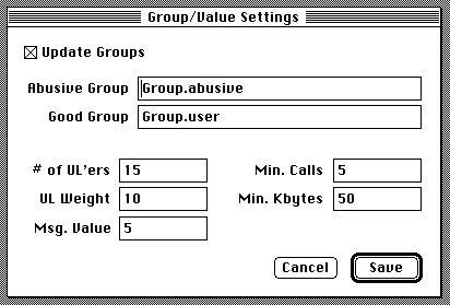 Suzie 2.0 Group/Value Settings